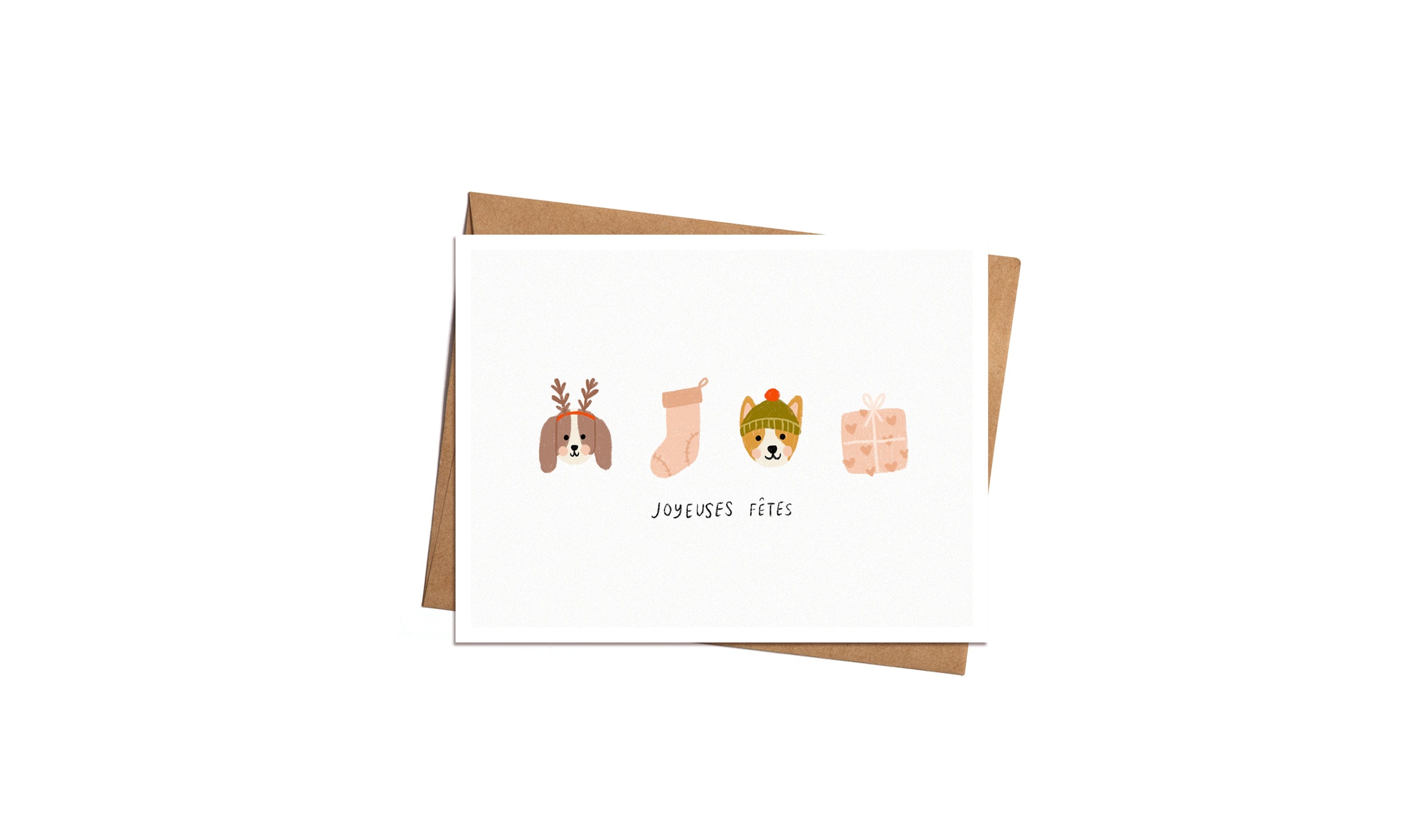 Carte de Noël - Chien de Noël