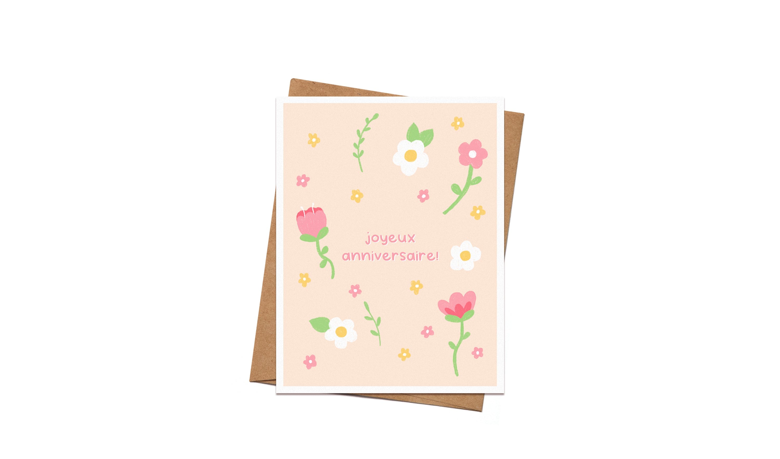 Carte de souhaits - Anniversaire floral