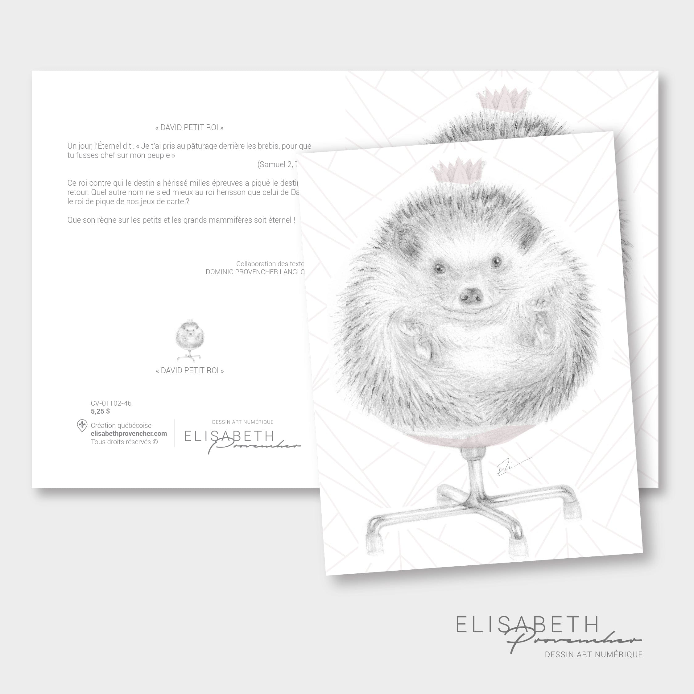 Carte de souhaits - David Petit Roi