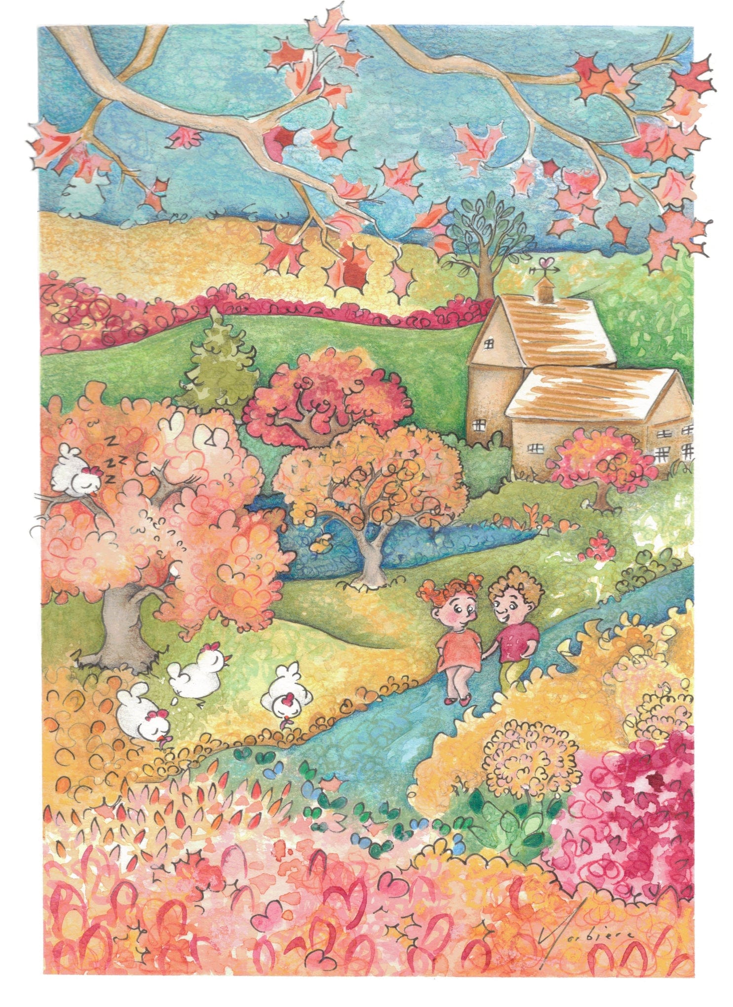 Carte de souhaits - La promenade