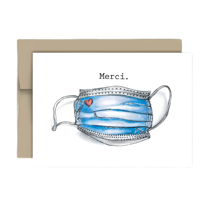 Carte de souhaits - Merci - Masque