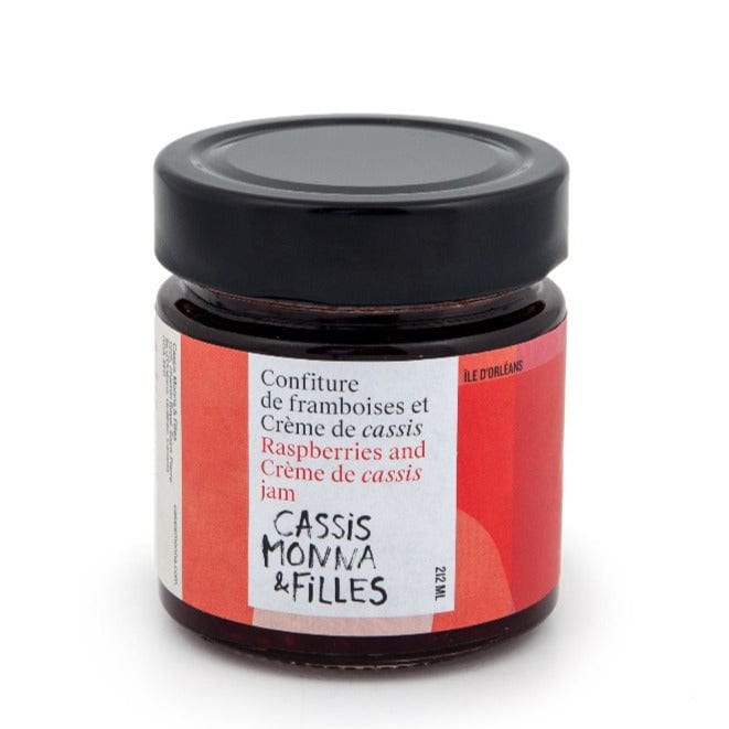 Confiture framboise et crème de cassis