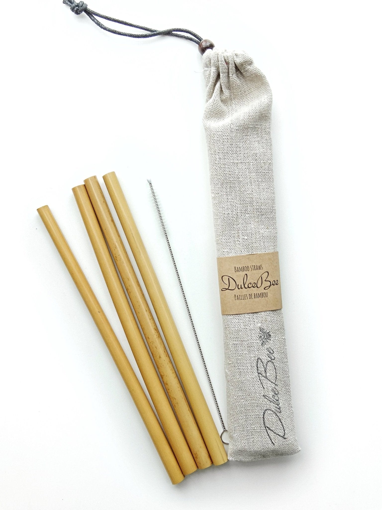 Ensemble de pailles en Bambou