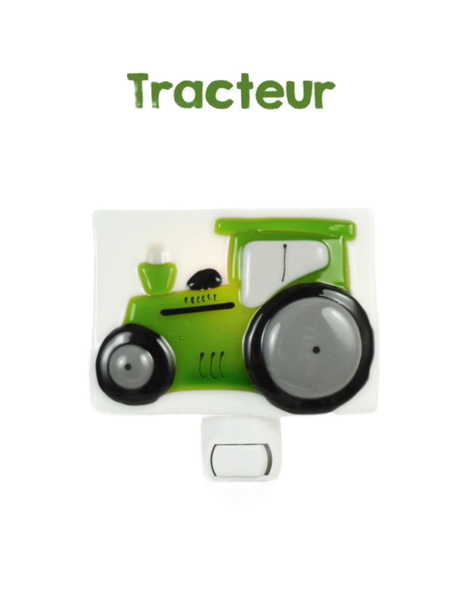 Tracteur - Veilleuse en verre