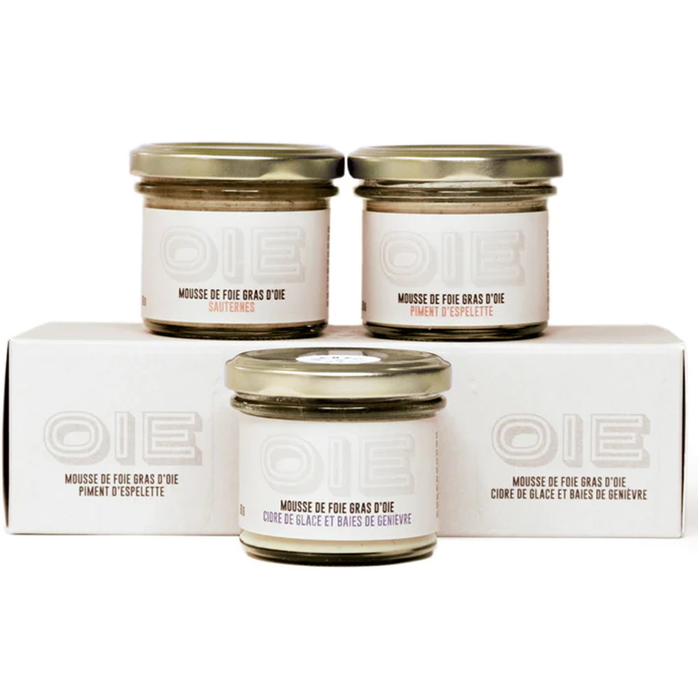 Trio de mousses de foie gras d'oie