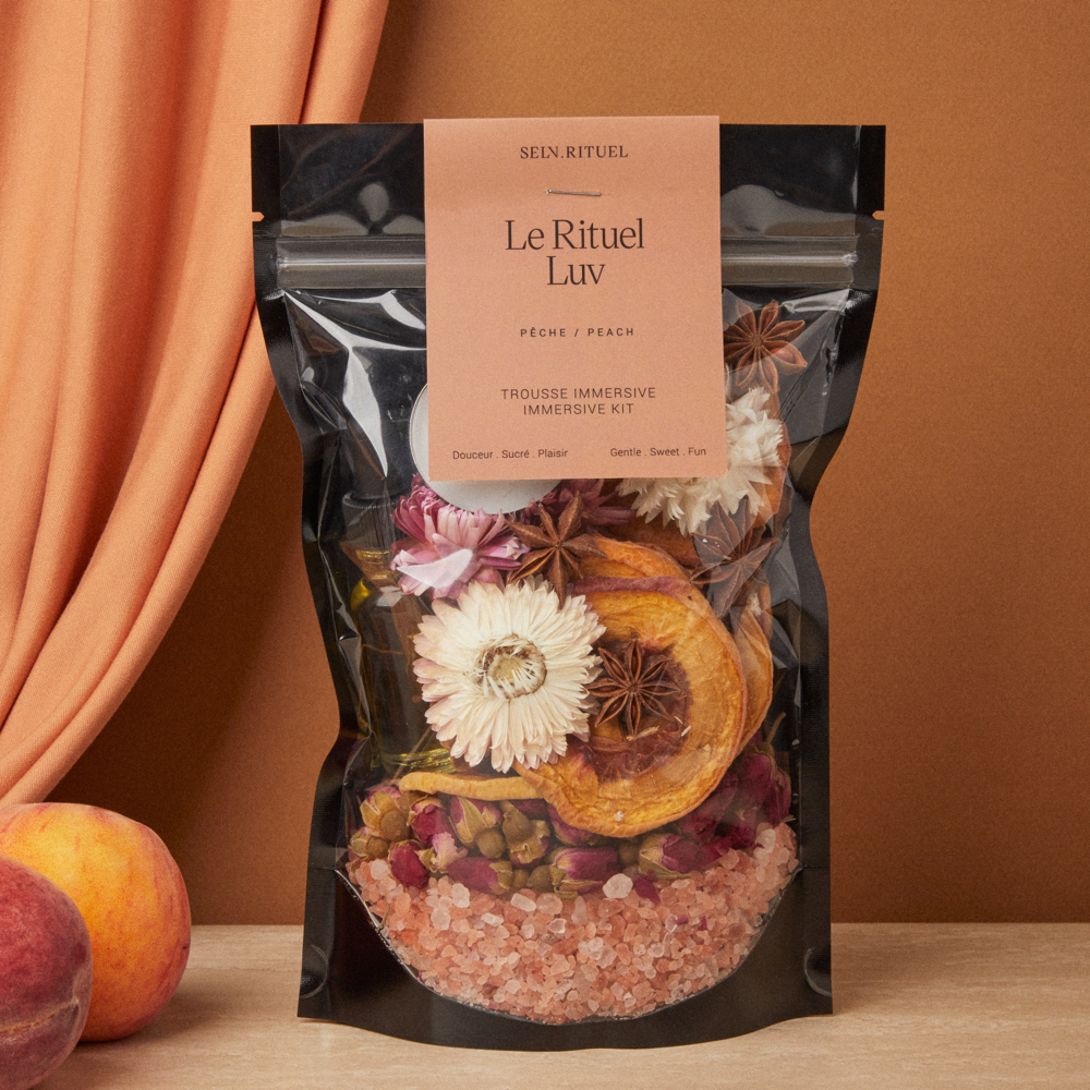 Trousse immersive pour le bain - Rituel Luv - Pêche