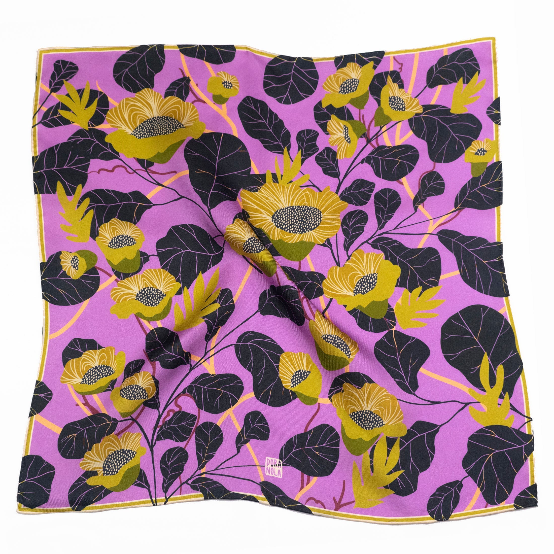 Petit foulard 'Le Jardin de Rosie'