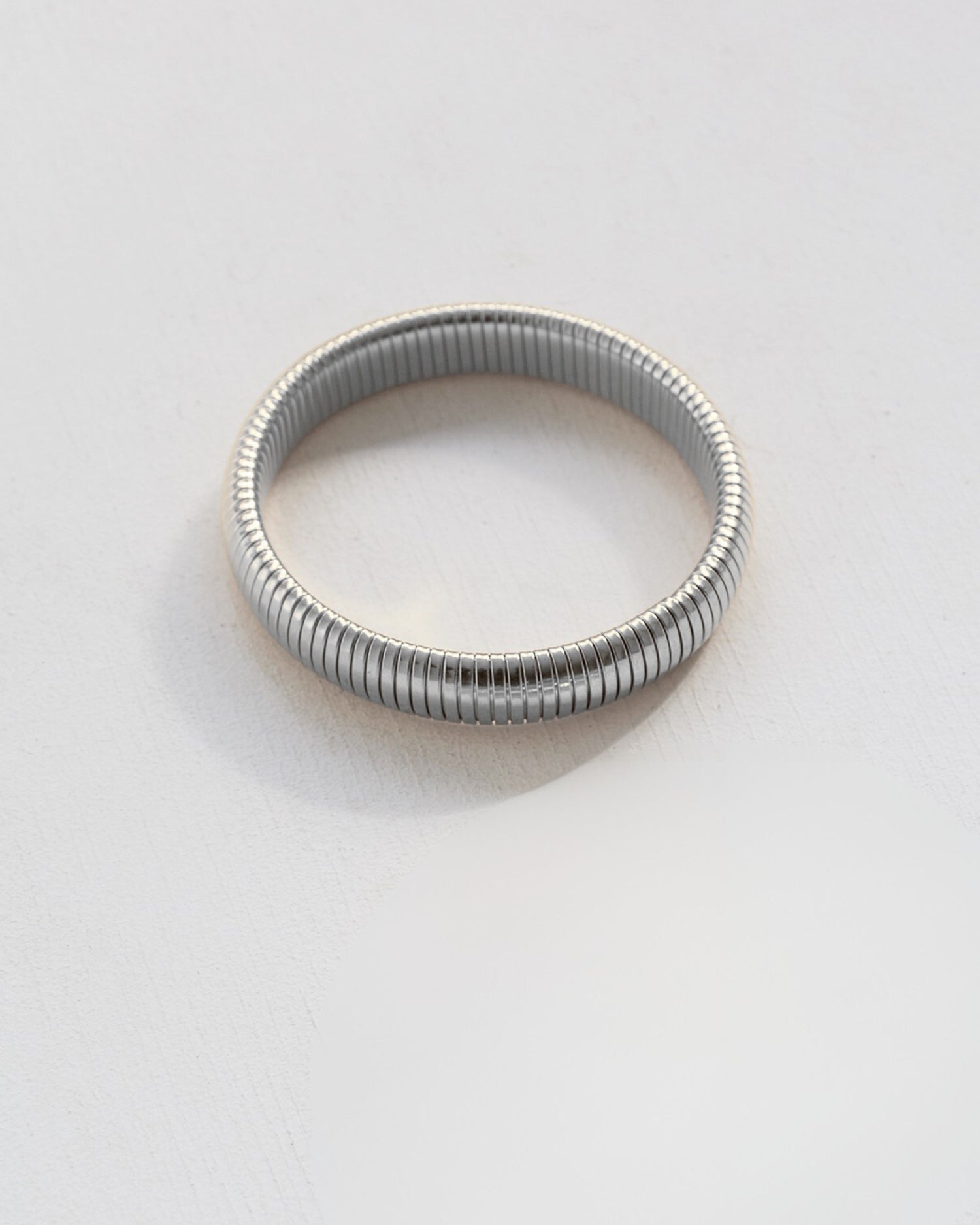 Bold Ribbed Bangle Bracelet
