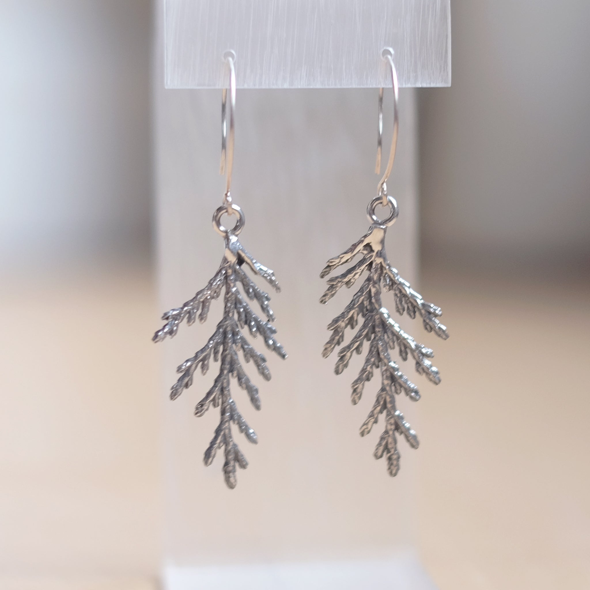 Branches de cèdre - Boucles d'oreilles en argent sterling