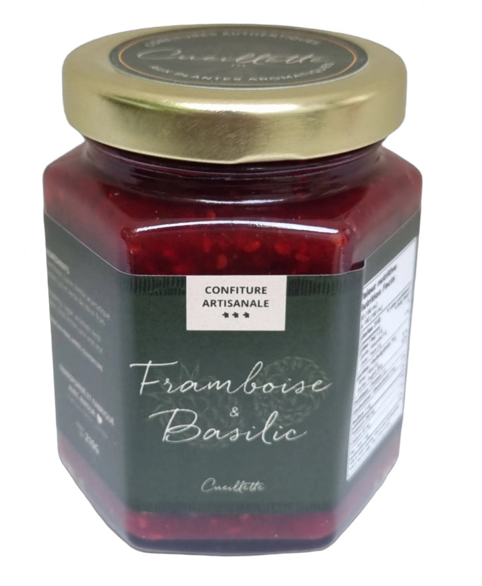 Confiture artisanale - Framboise basilic