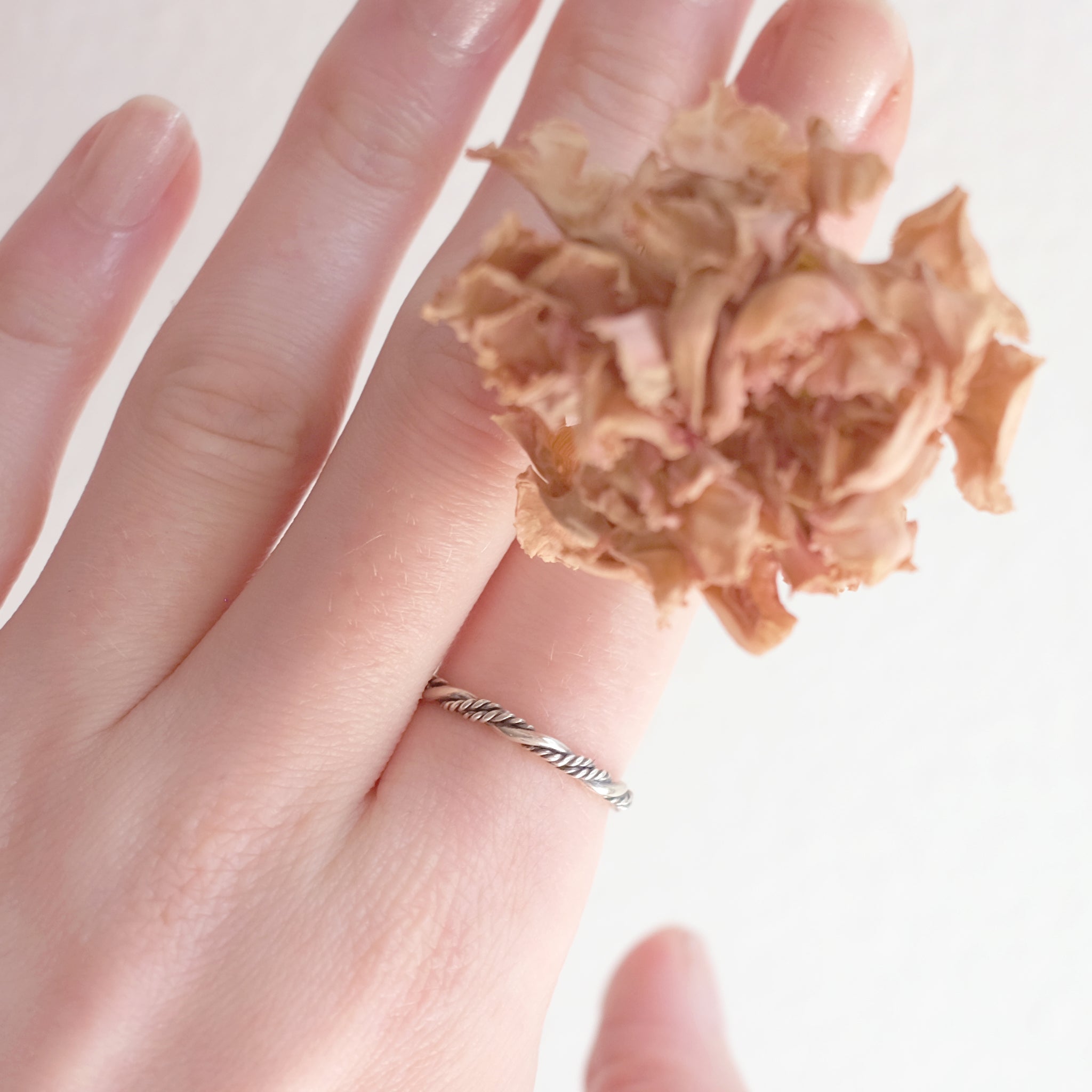 Bague Corde Tressée – Argent Sterling