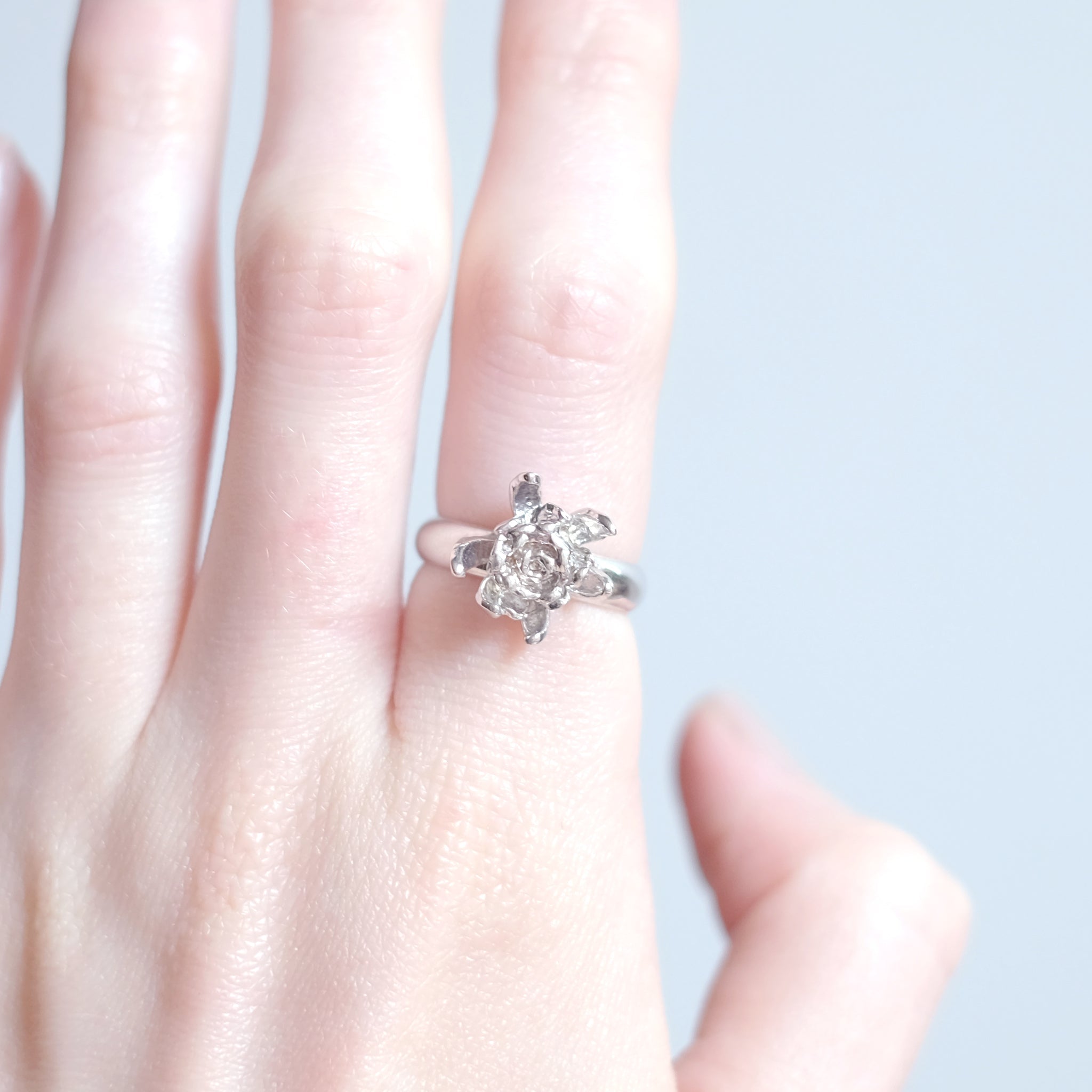 Chrysanthème - bague en argent sterling