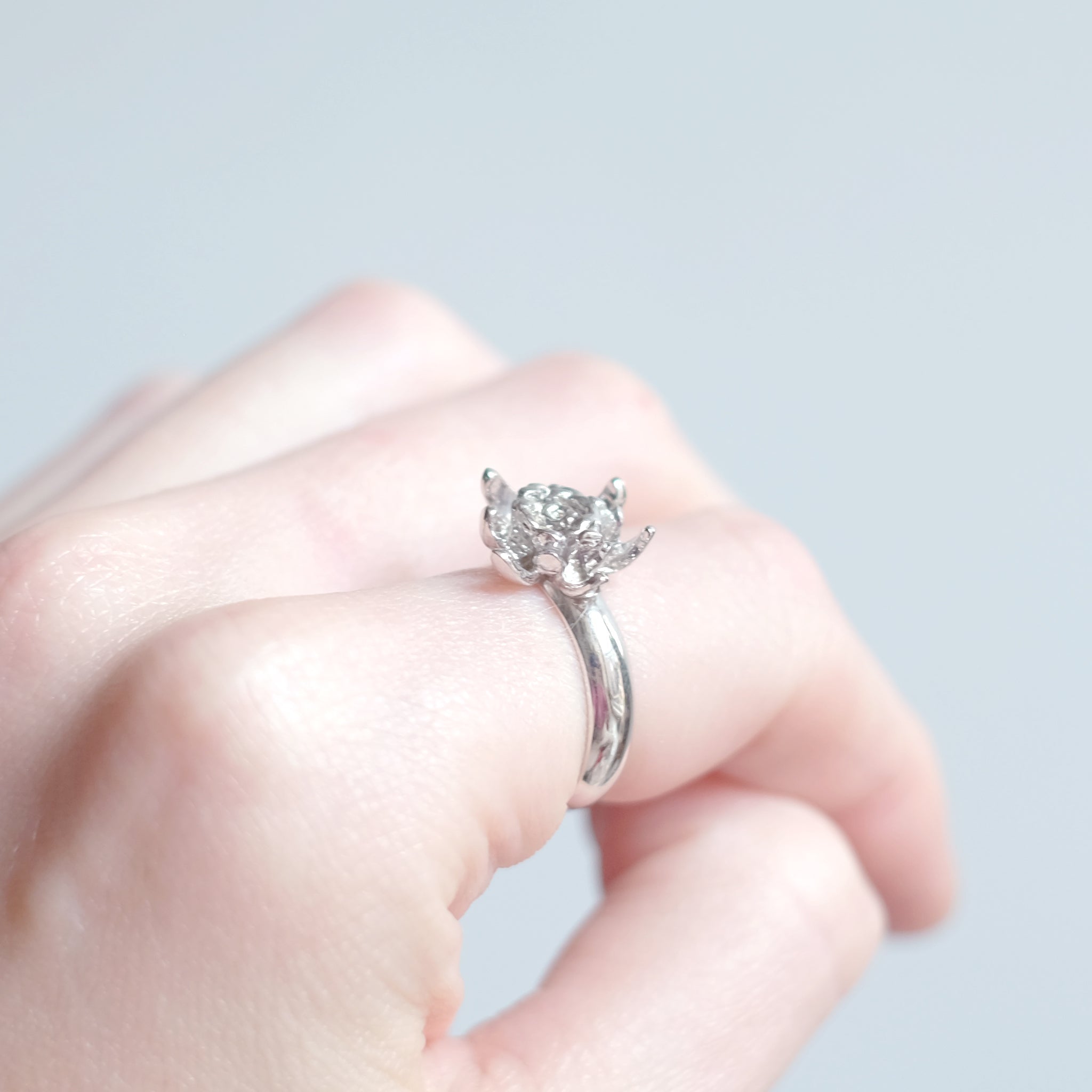 Chrysanthème - bague en argent sterling