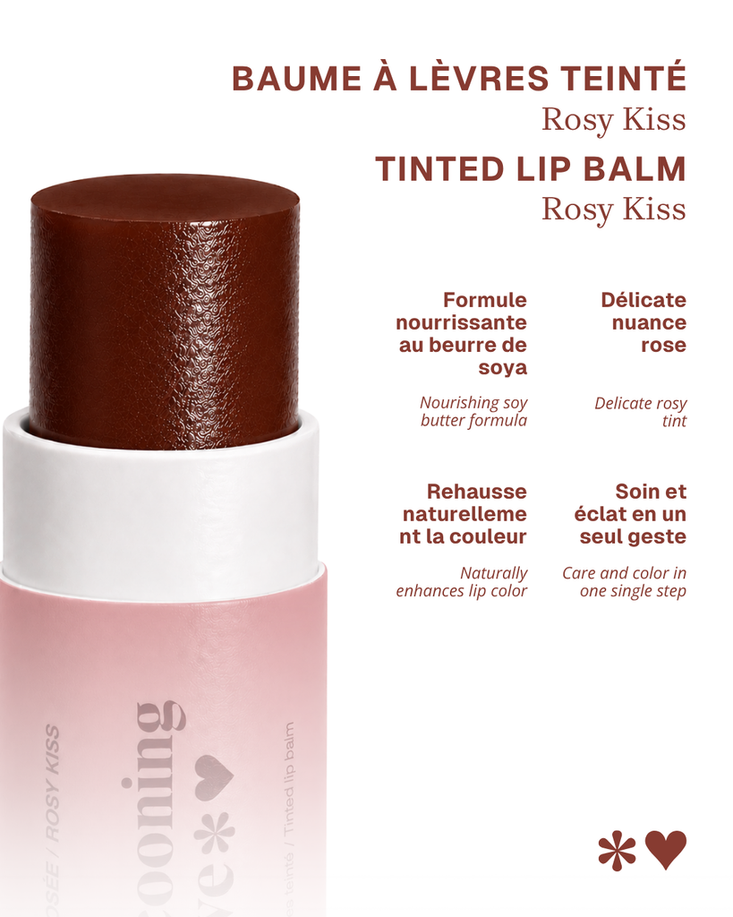 Rosy Kiss – Baume à lèvres teinté rose