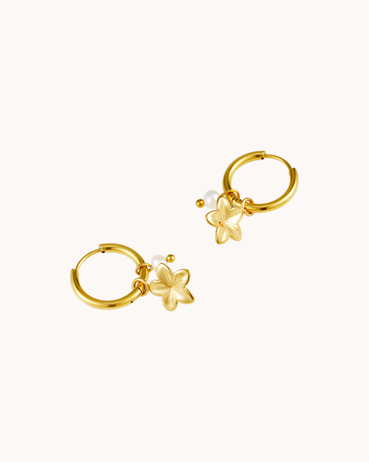 Boucles d'oreilles Hibiscus - shell