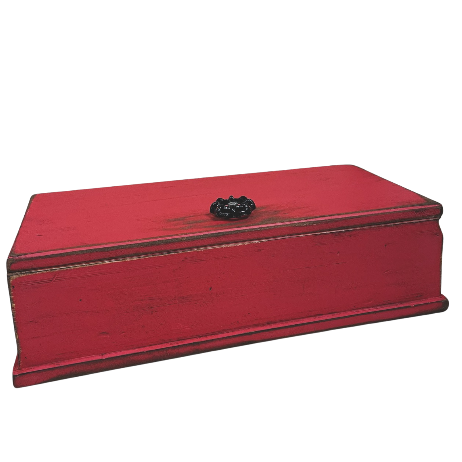 Petit coffre en bois rouge