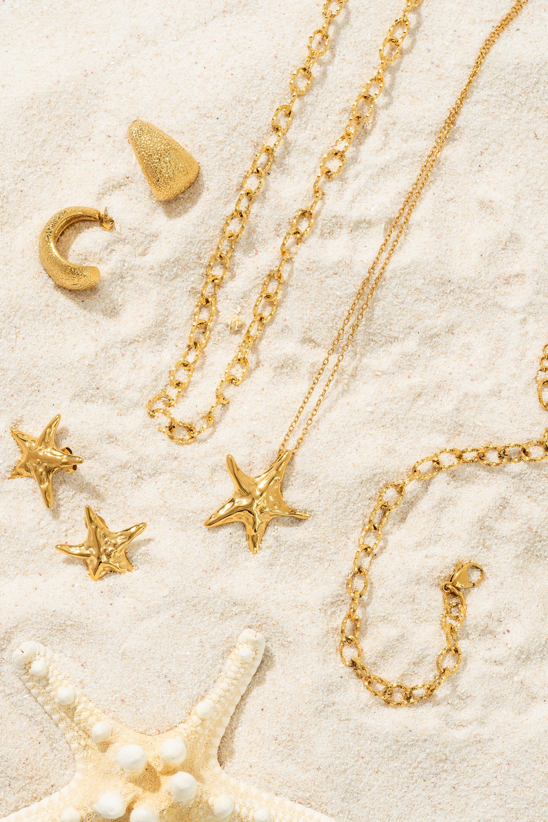 Boucles d'oreilles starfish - Textures