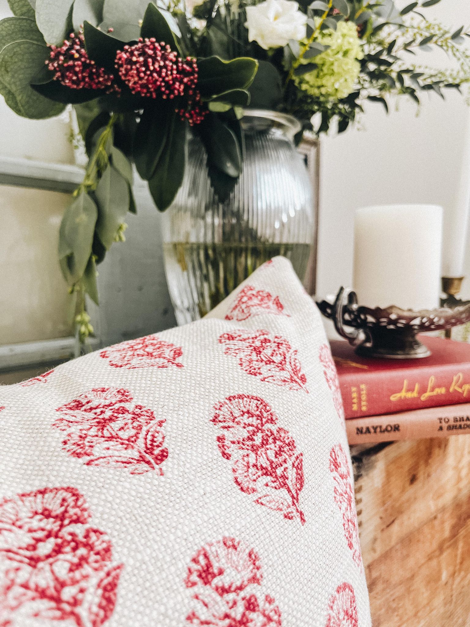 Housse de coussin Victoria | lin imprimé