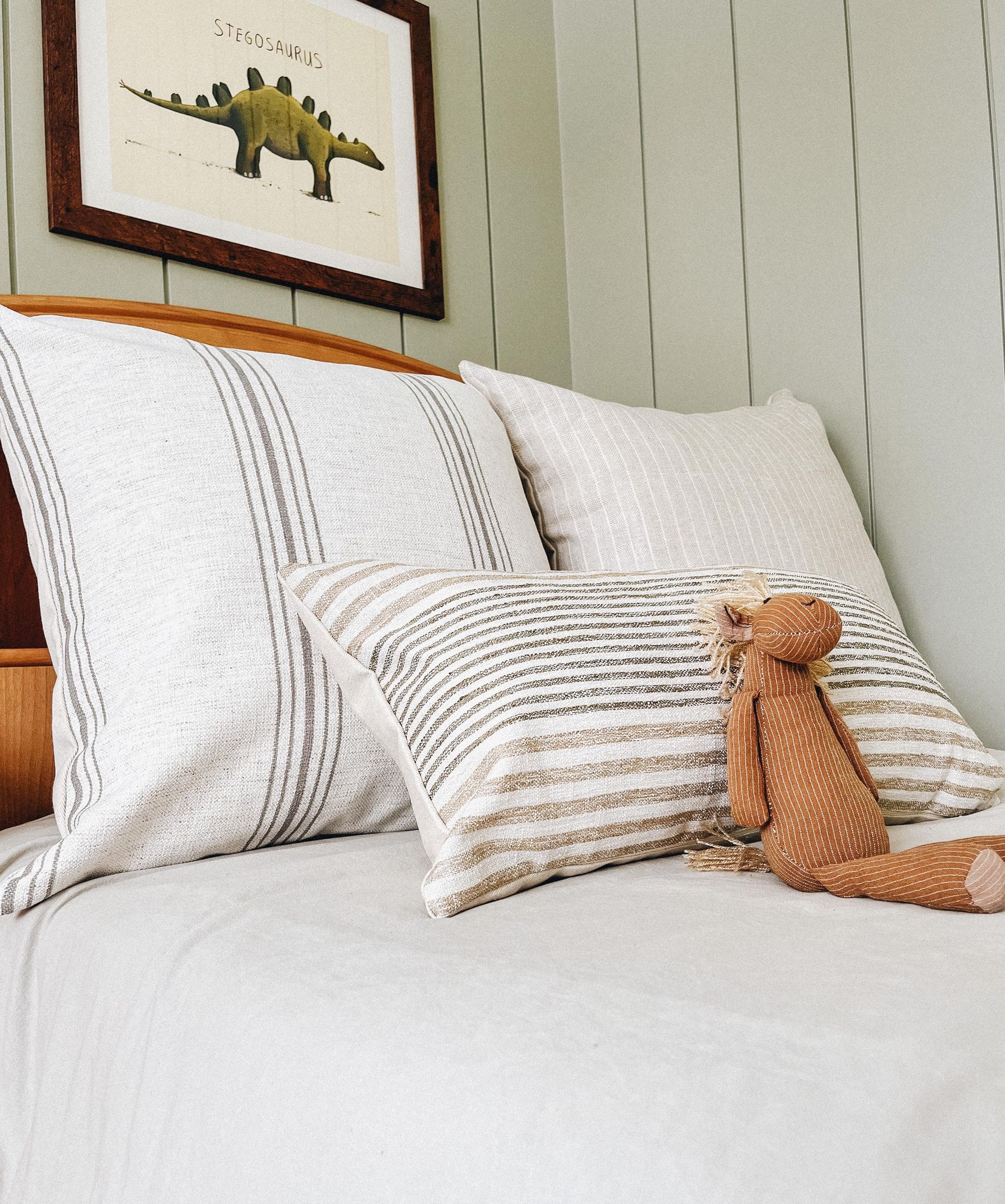 Housse de coussin Myra |  Lin rayé délicat