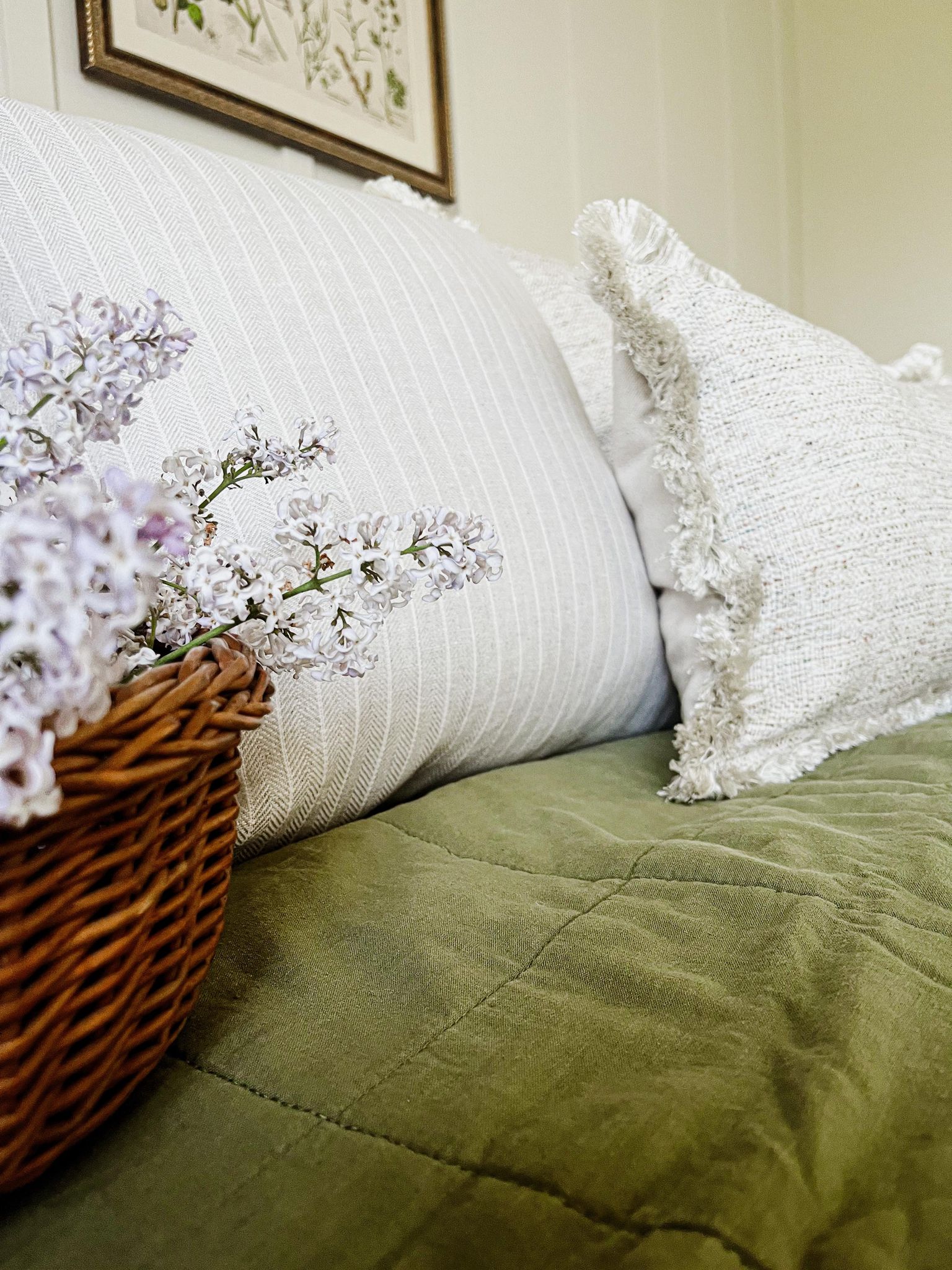 Housse de coussin Constance | Lissage coloré à franges