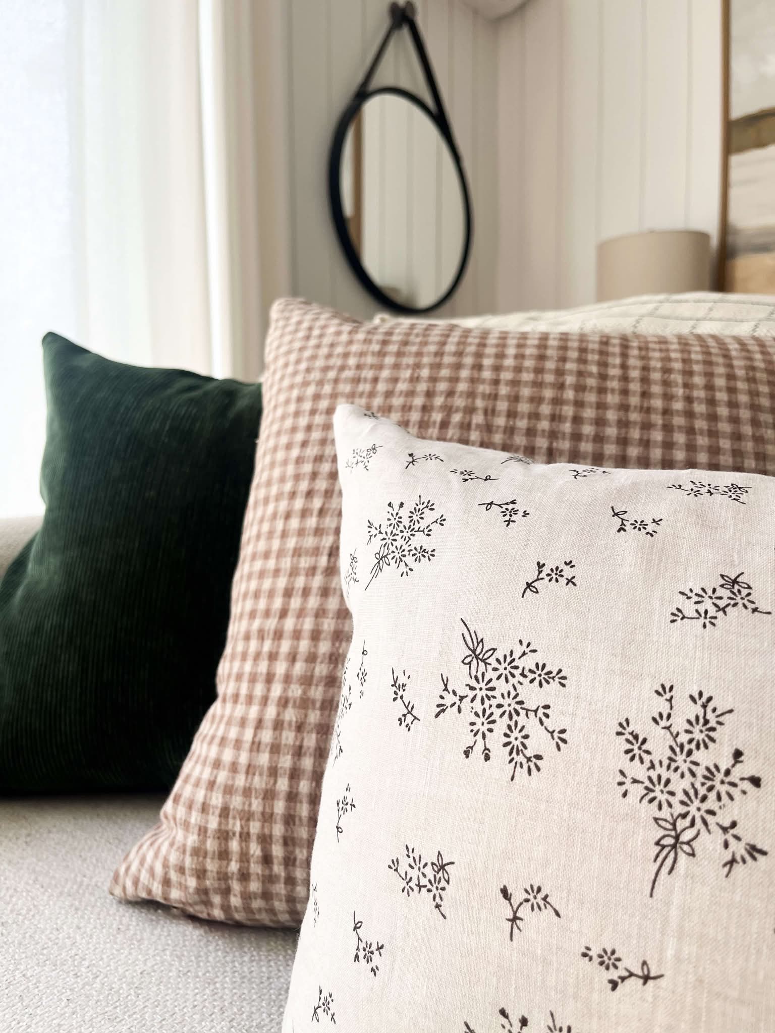 Housse de  coussin Jorane | Velours côtelé vert jungle