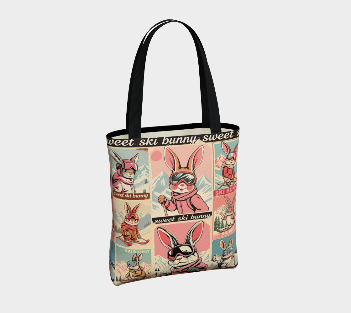 Sac fourre-tout en doux lapin de ski