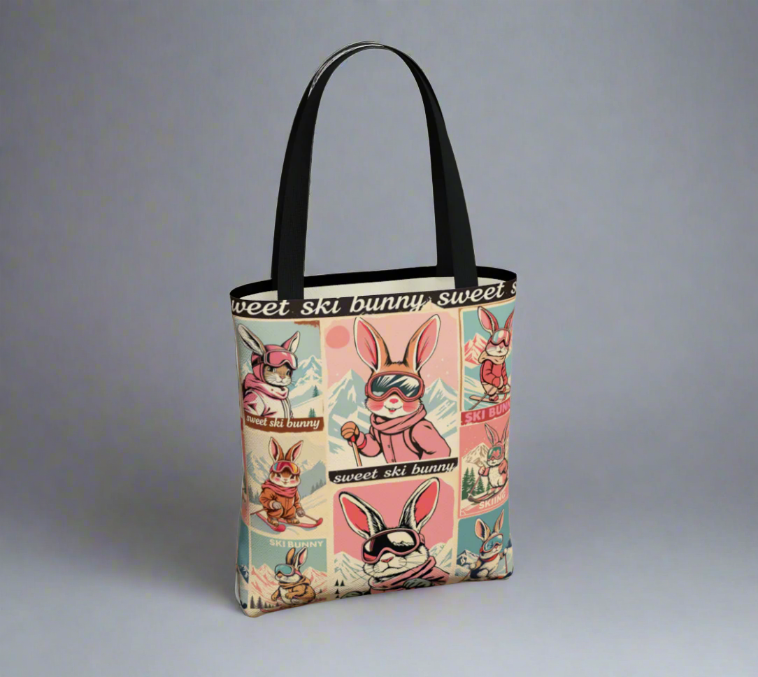 Sac fourre-tout en doux lapin de ski