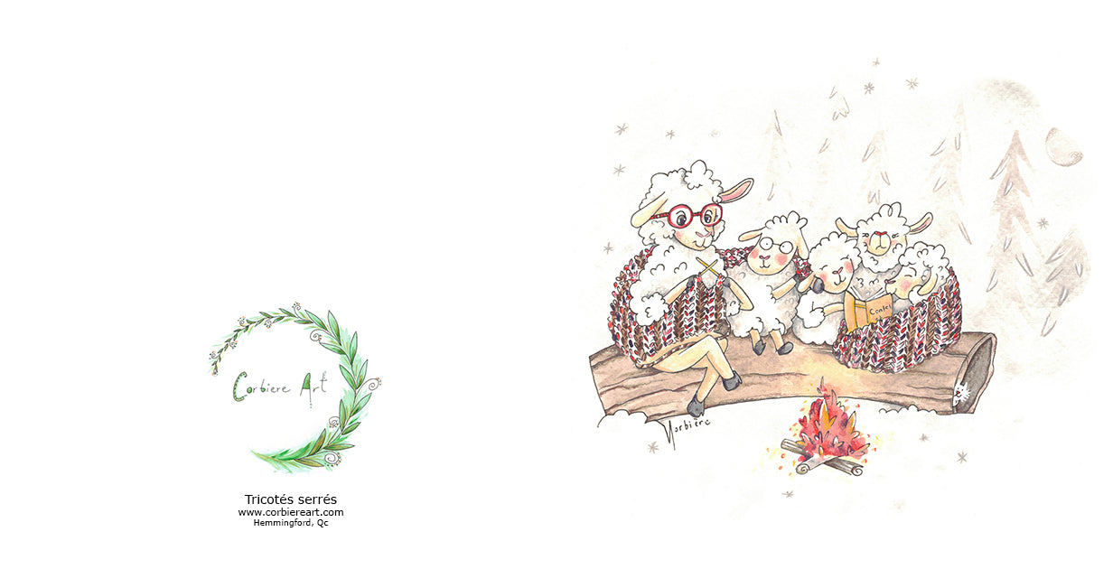 Carte de souhaits - Tricotés serrés