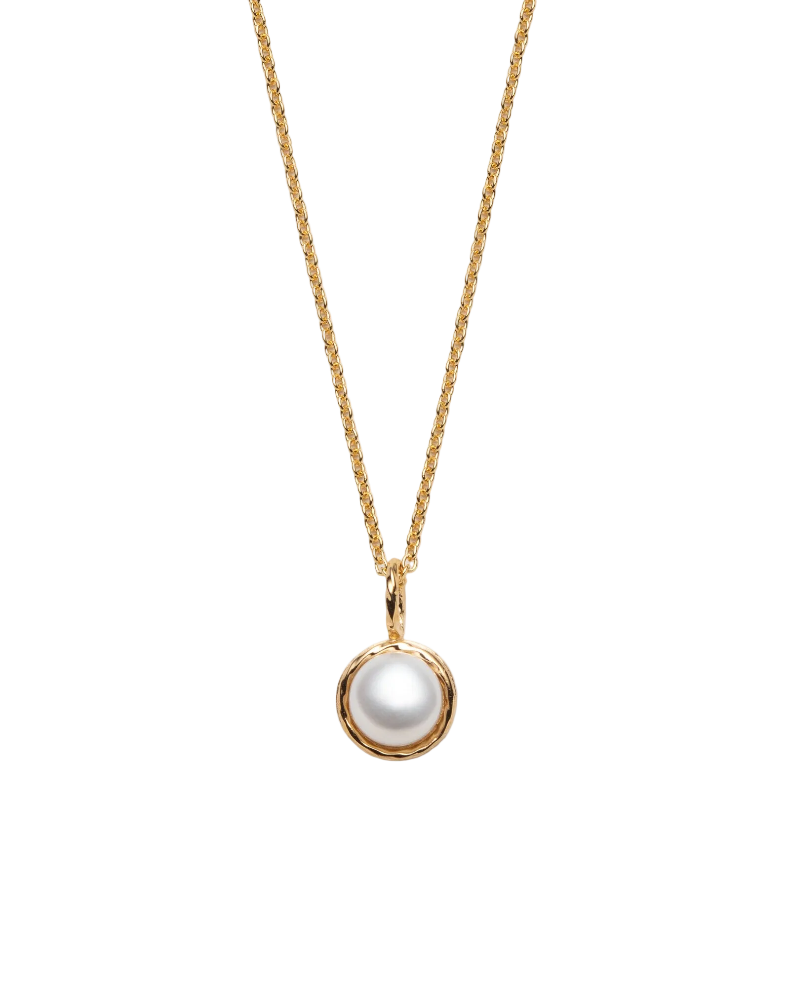 collier perle blanche minimaliste