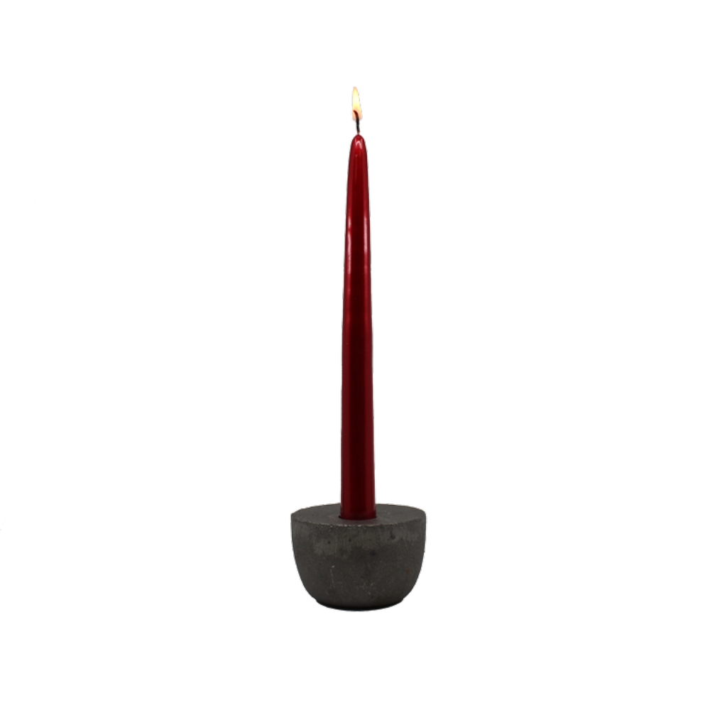 Metallic tapered candle