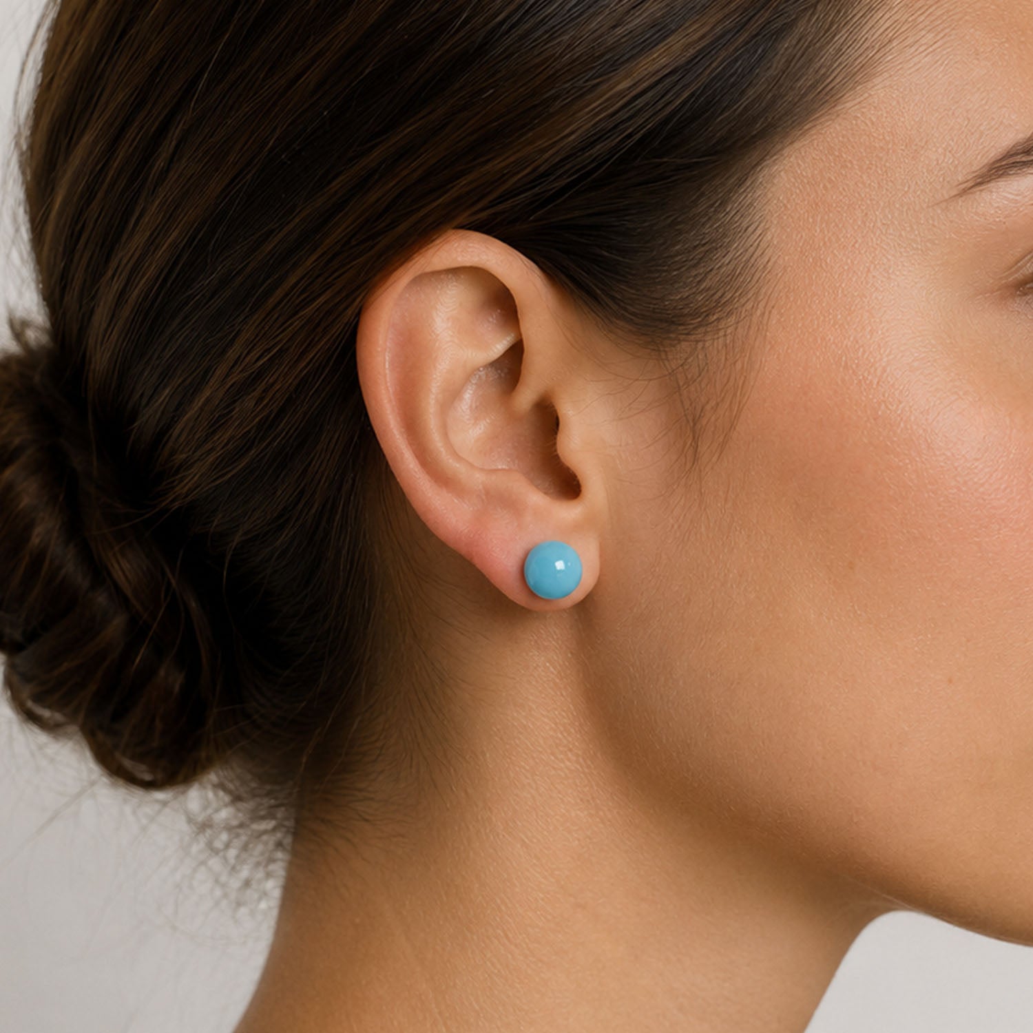 boucles d'oreilles bouton