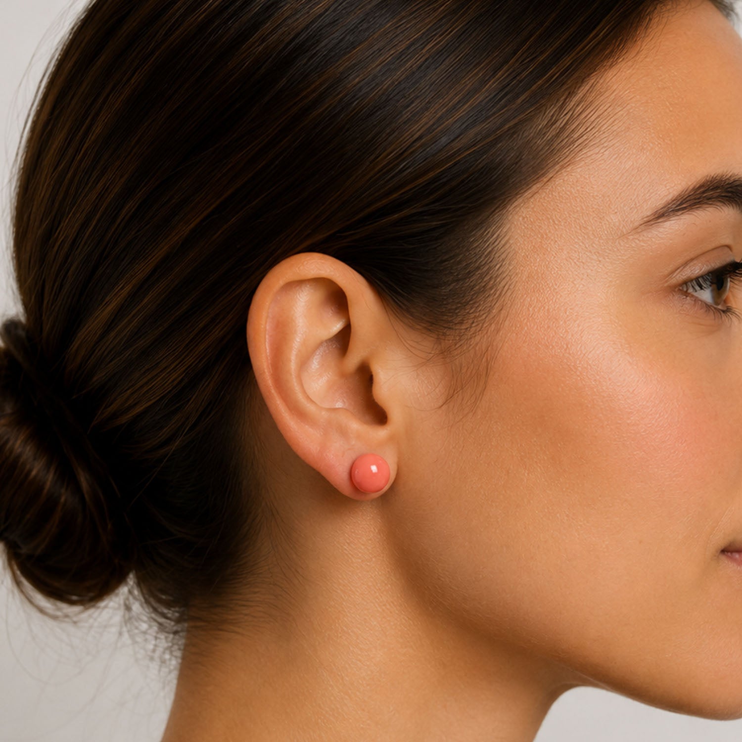 boucles d'oreilles bouton