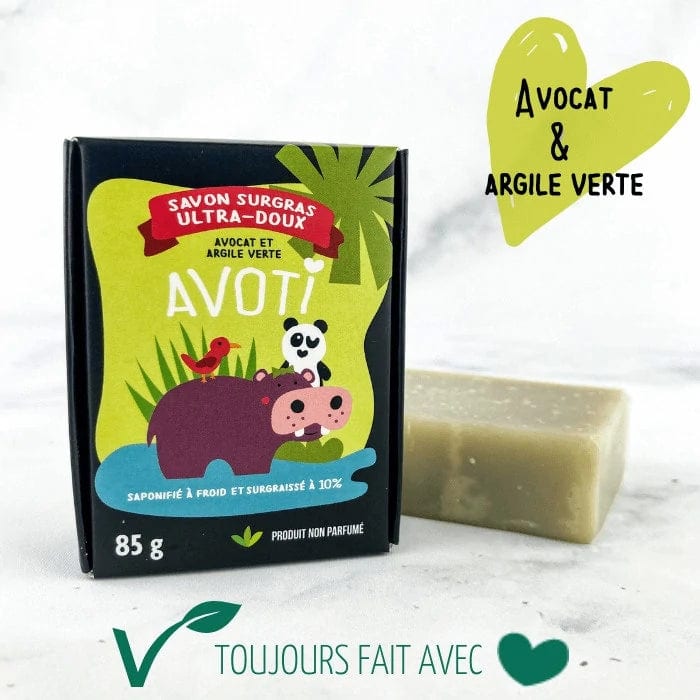 AVOTI - Body soap for children - Avocado and green clay