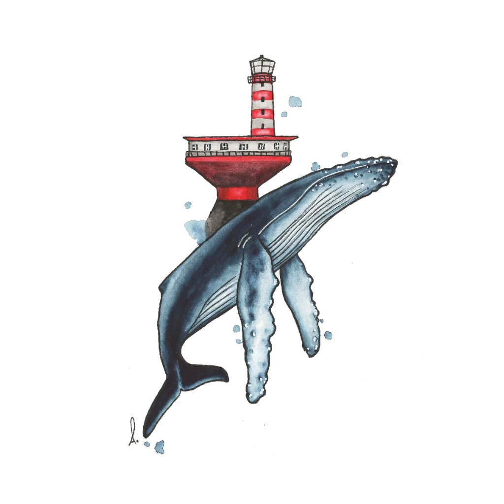 Affiche - Baleine & son phare