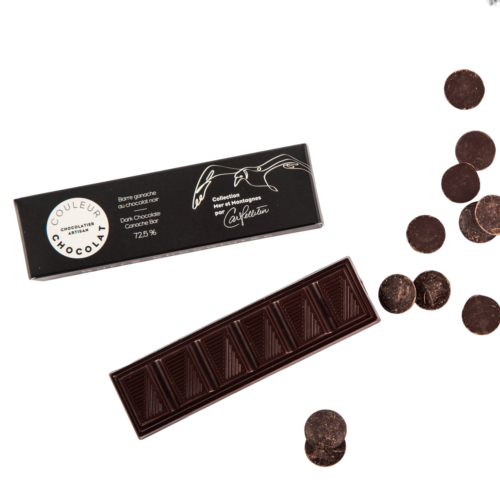 Barre de chocolat - Barre ganache au chocolat noir 72.5%