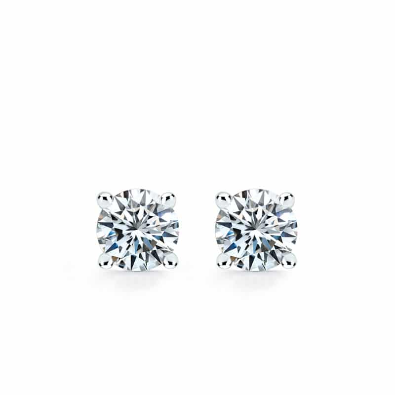 Boucles d'oreilles à diamant de laboratoire - 4 griffes