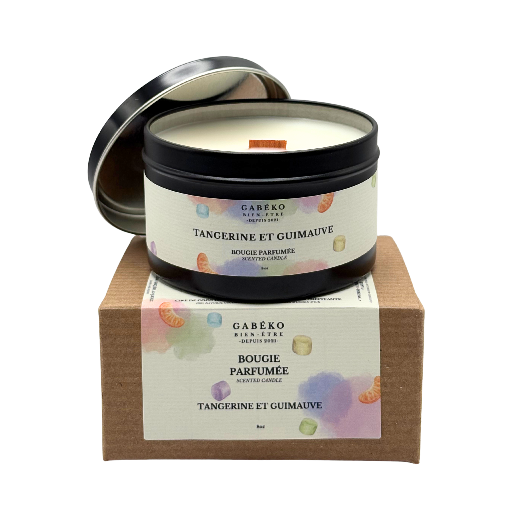 Bougie - Tangerine et guimauve