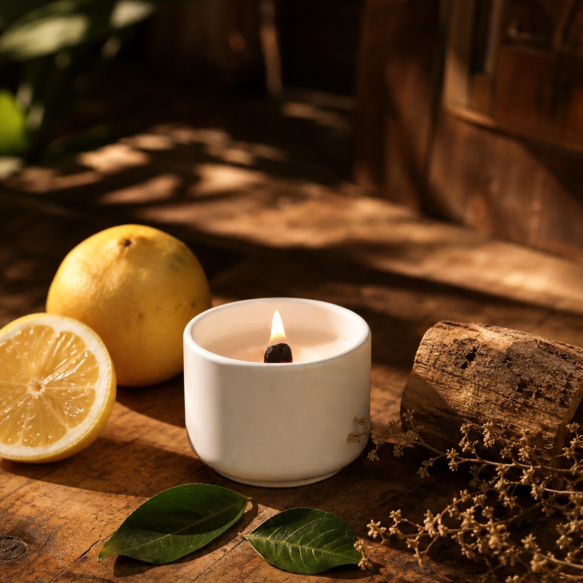 Candle Java | Teak Wood + Lemon