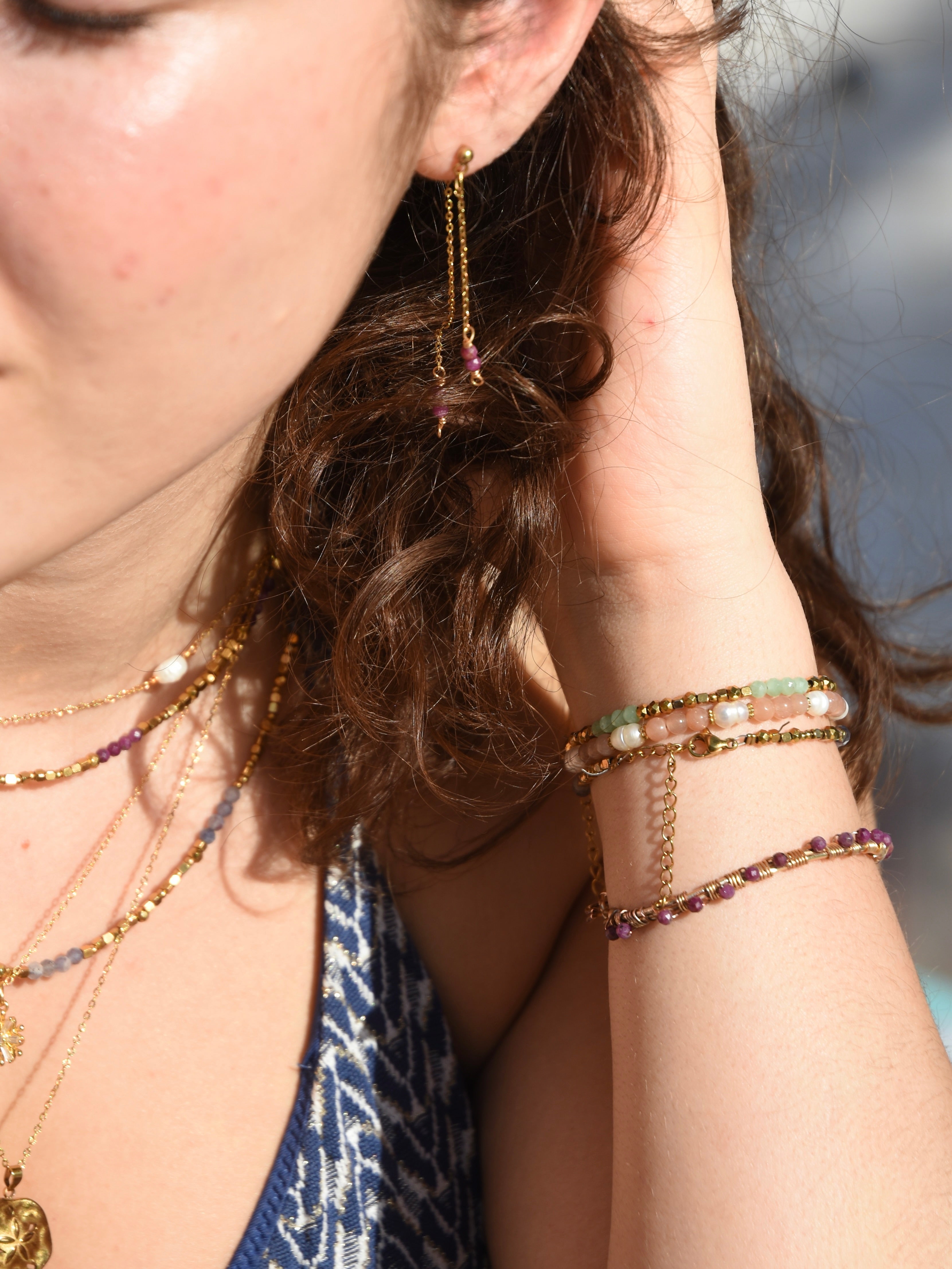 Beaded bracelet - Golden dusk