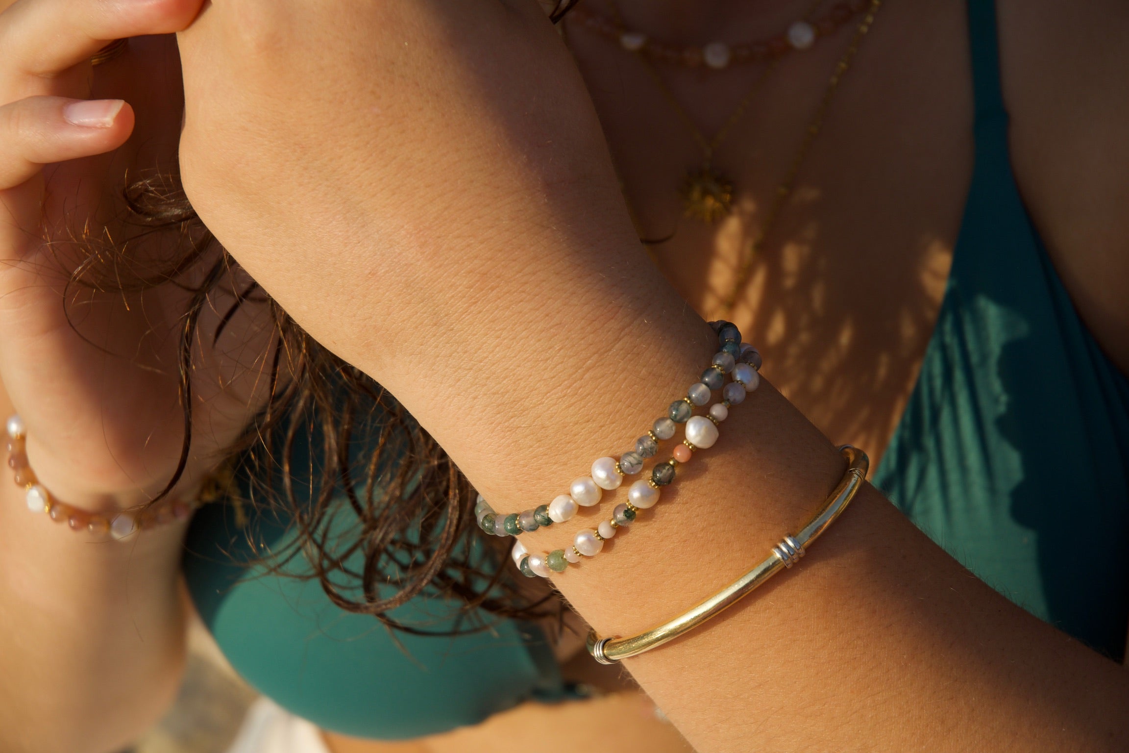 Beaded bracelet - Sandy Dunes
