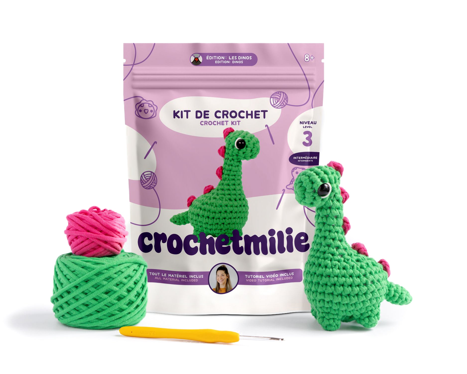 Kit de crochet - Dino Bronto