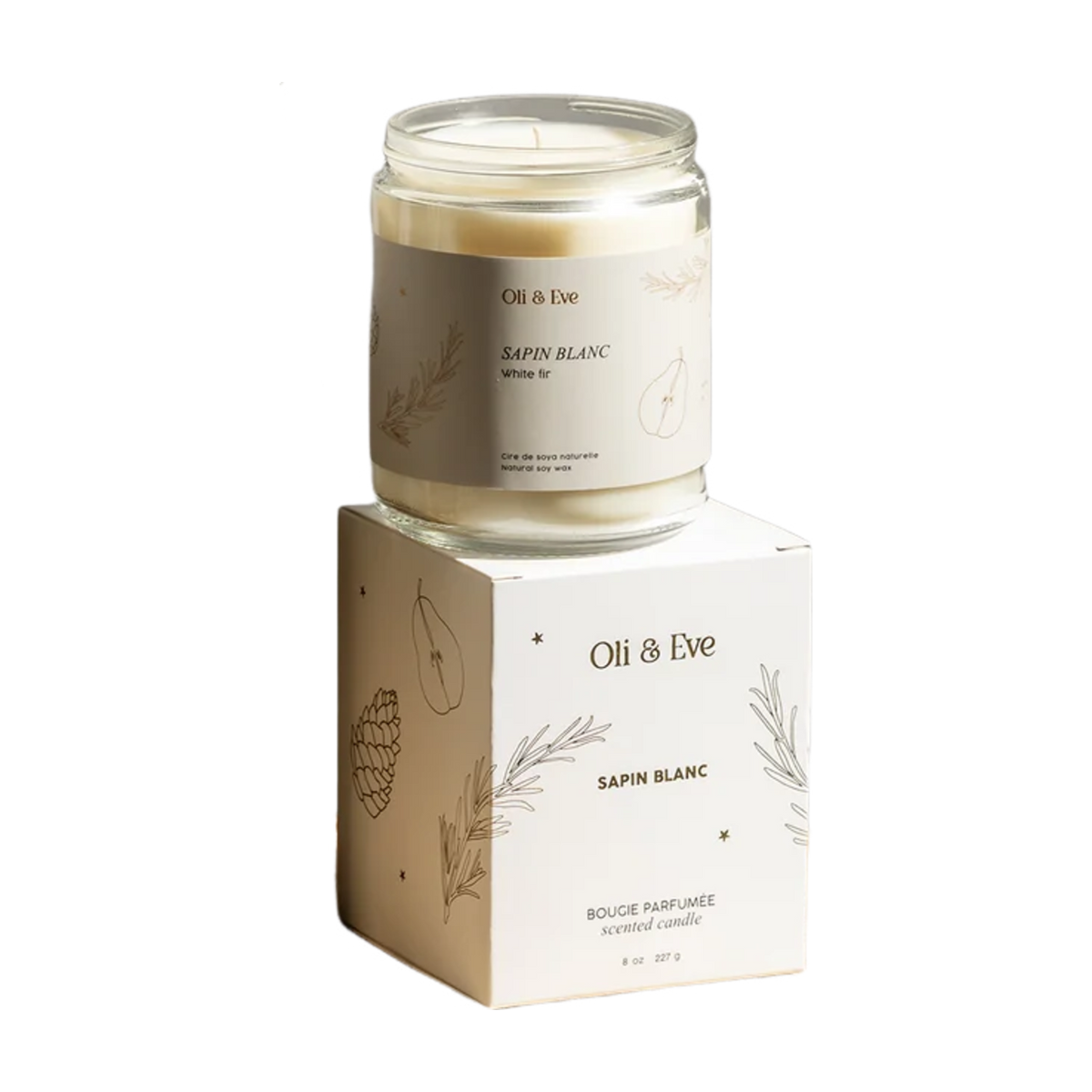 Chandelle - Sapin Blanc en verre