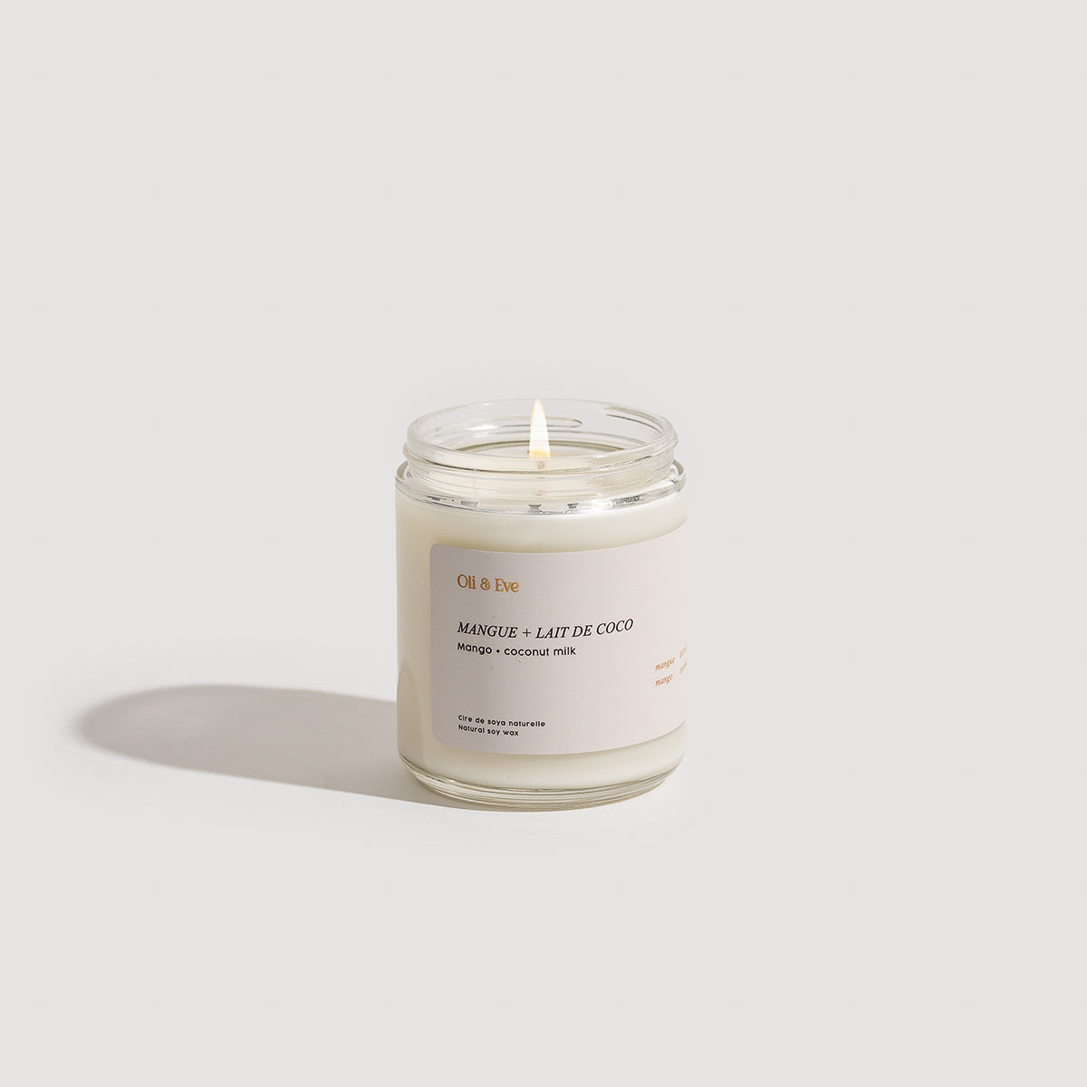 Chandelle Mangue et lait de coco - Oli & Eve