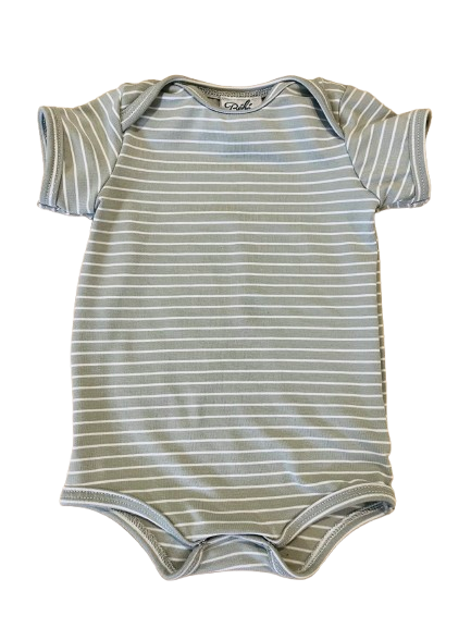 Cache-couche manches courtes rayé vert