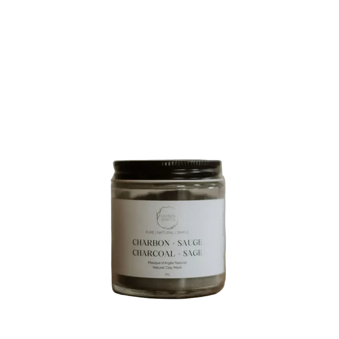 Masque à l'argile naturelle - Charbon + Sauge