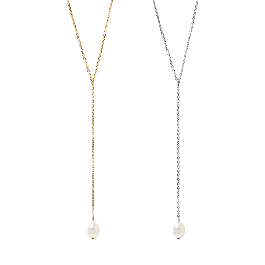 Collier Lariat perle - Frosted Petals