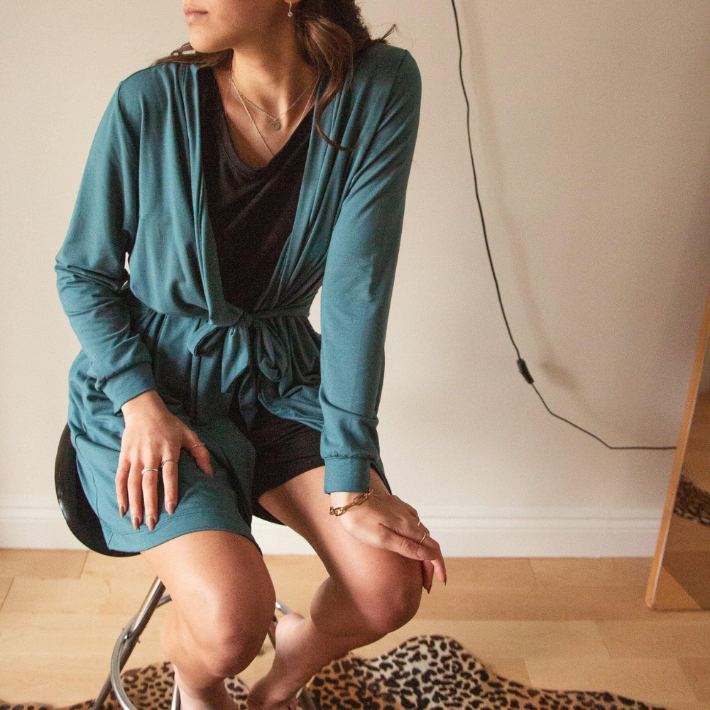 Essential dressing gown - Blue 