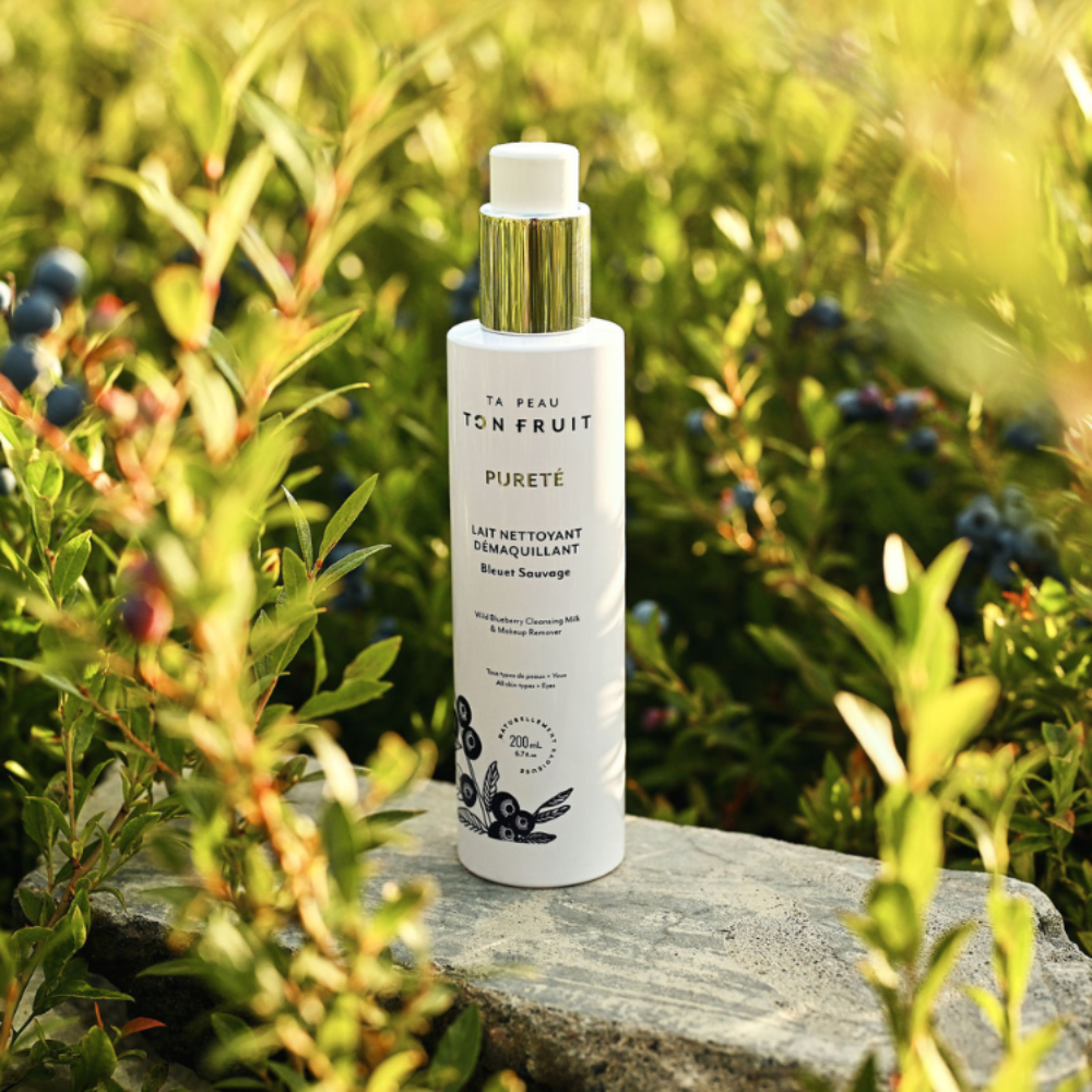 Lait nettoyant & démaquillant pour le visage aux bleuets sauvages