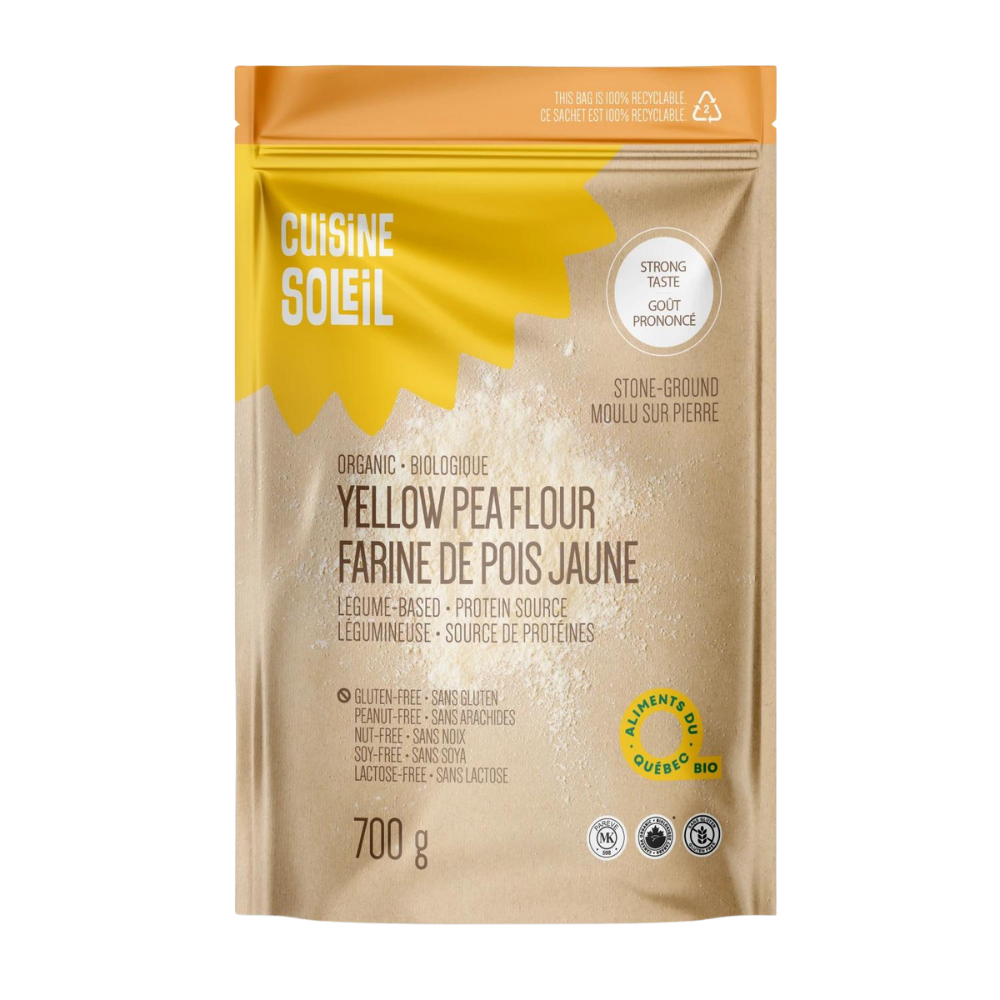 Organic yellow pea flour