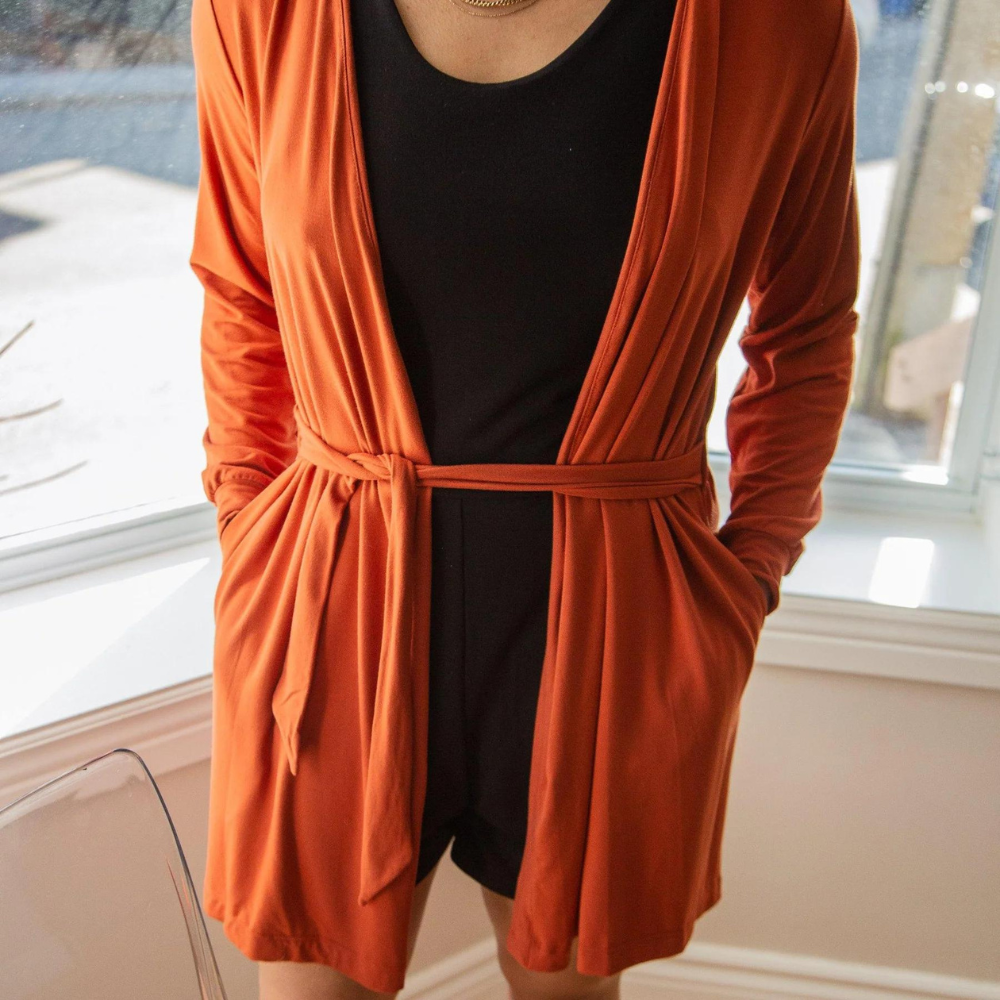 Essentielle dressing gown - Burnt orange